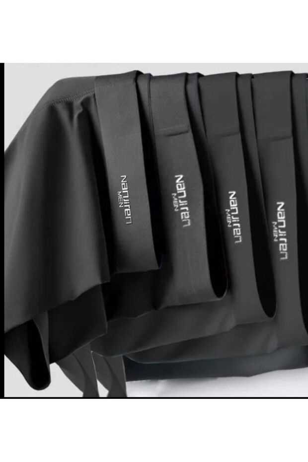 4 Adet İnce Siyah Boxer - 2