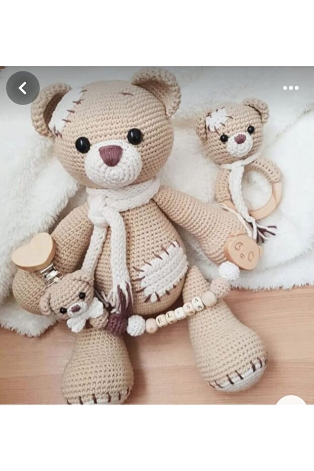 Amigurumi Pacifier Chain Rattle (Product Is Specialized, Please Install the Name)