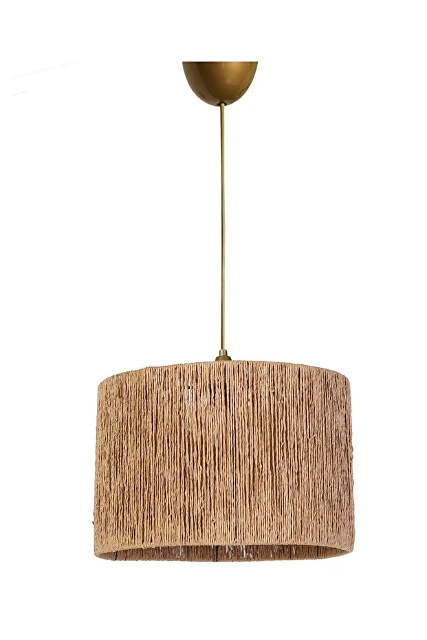 Roue Handmade Tekli Sarkıt Avize Hasır - 4