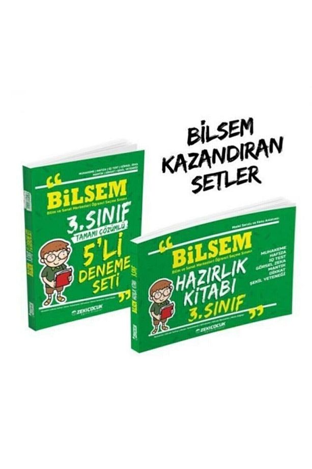Bilsem 3. Sınıf 5'li Deneme Seti + Bilsem Hazırlık Kitabı - 1