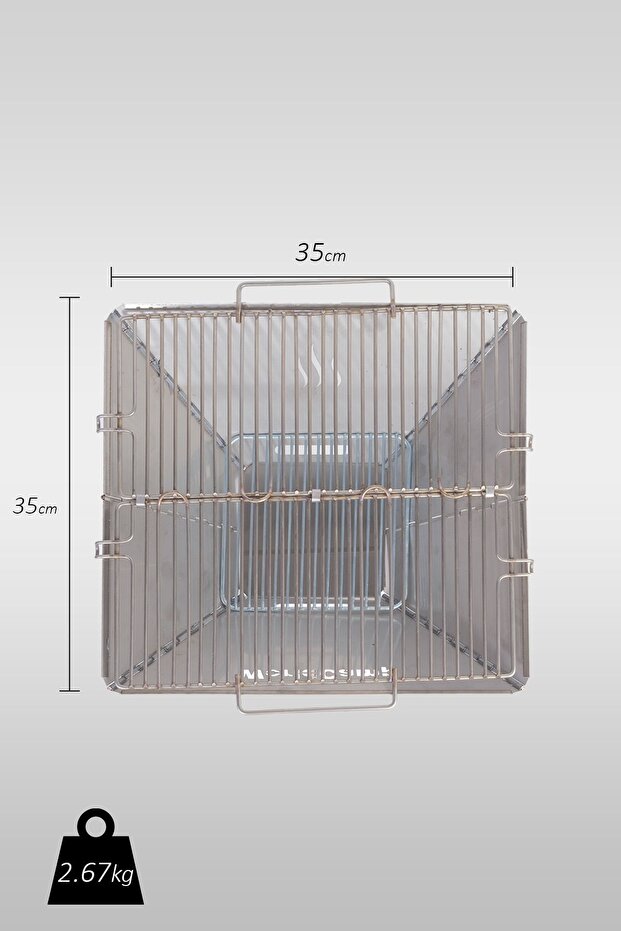 Krom Katlanır Mangal - 3