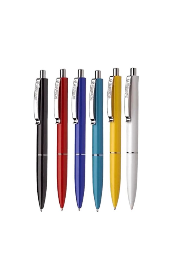 K15 Blue Colored Ballpoint Top Push Pen - Set of 6