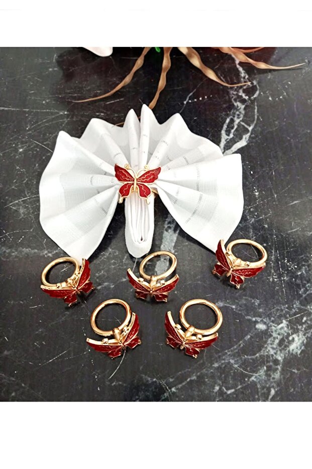 Butterfly Napkin Ring Napkin Ring-6 Pieces
