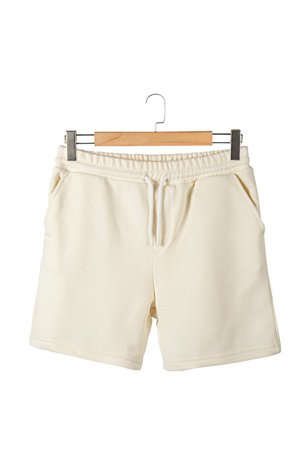 Erkek Ekru Basic Regular Fit Şort & Bermuda - 1