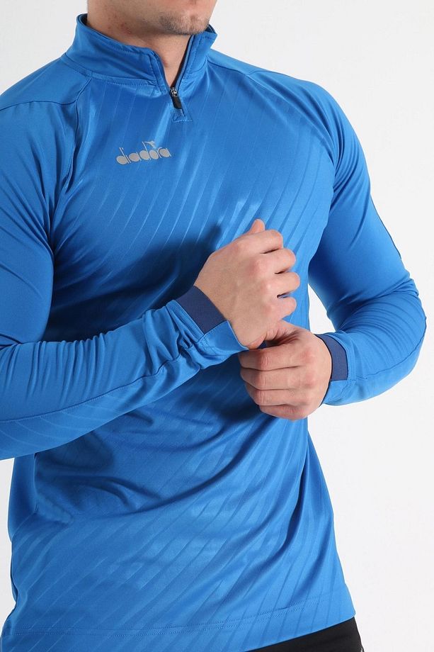 Elite Antrenman Eşofmanı Tek Üst Saks - 4