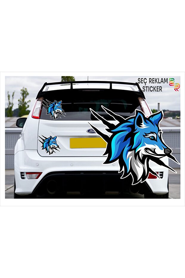 Blue Claw Wolf Sticker - Multi-Purpose - 3
