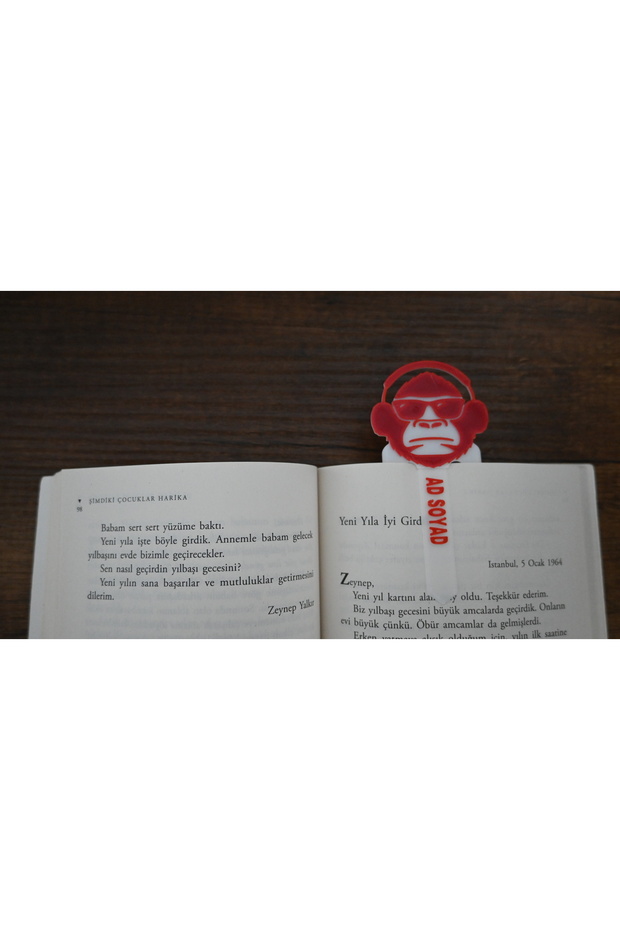 İsme Özel Kitap Ayracı Maymun - 2