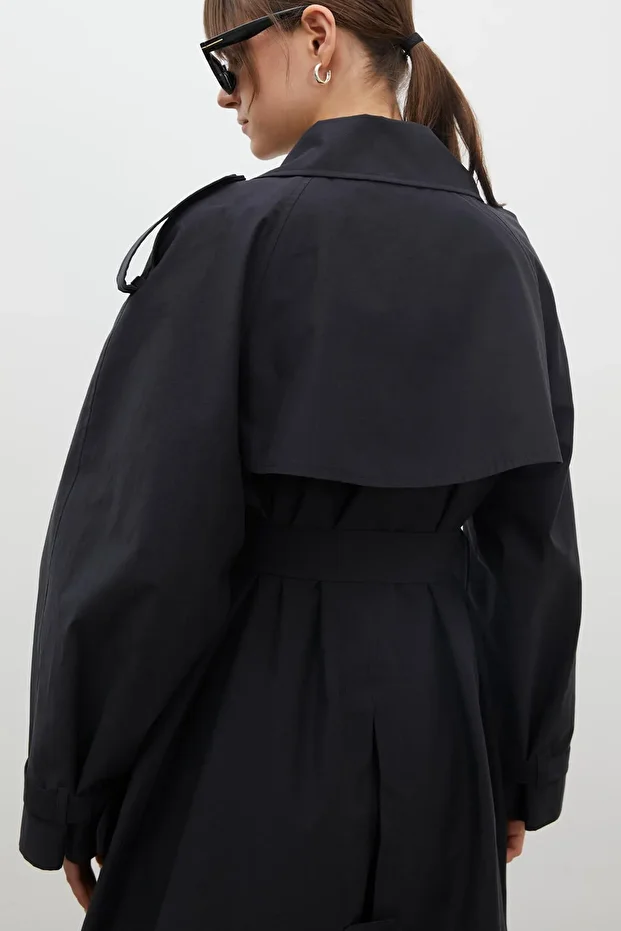 KOPENHAG OVERSIZE TRENÇKOT SİYAH - 7