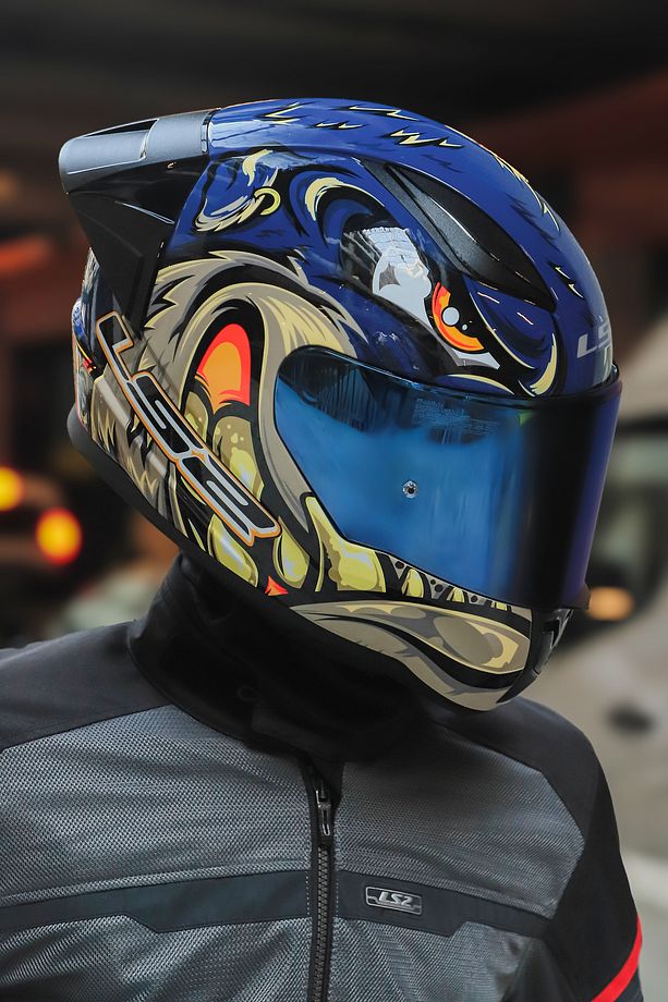 RAPID 2 RACE SPOX MAVİ-GRİ KASK - 4