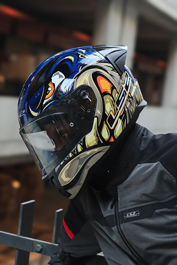 RAPID 2 RACE SPOX MAVİ-GRİ KASK - 2