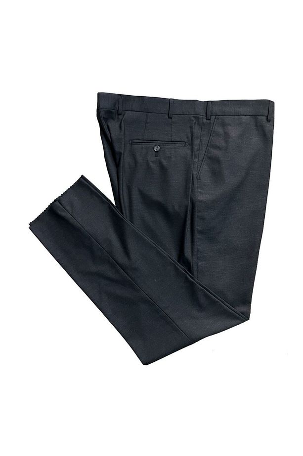 Regular Kalıp Desenli Kumaş Pantolon - 2