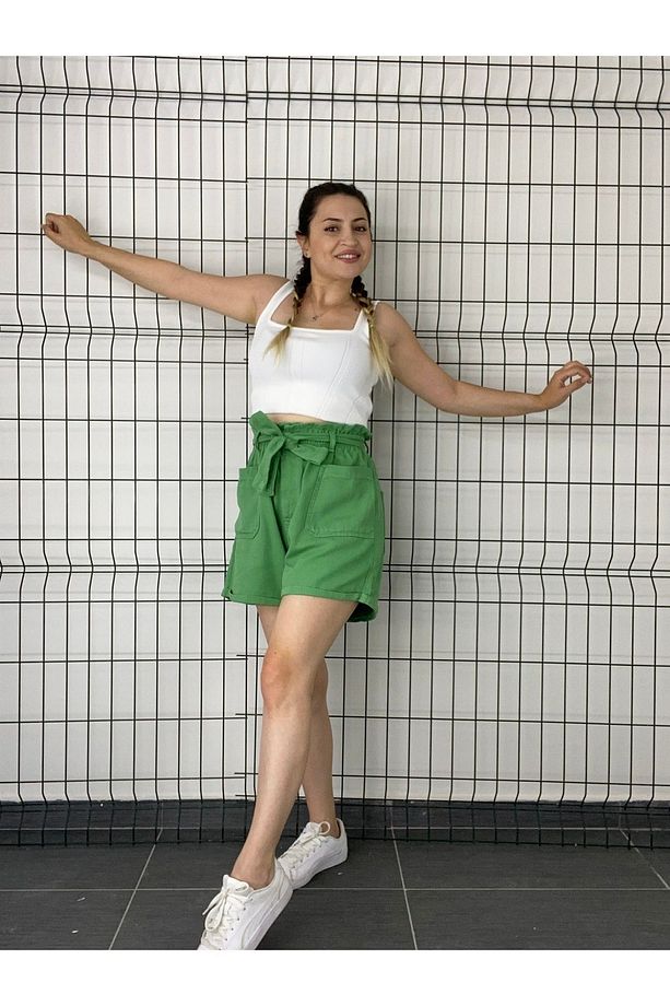 Incecik Keren Şort Yeşil - 1