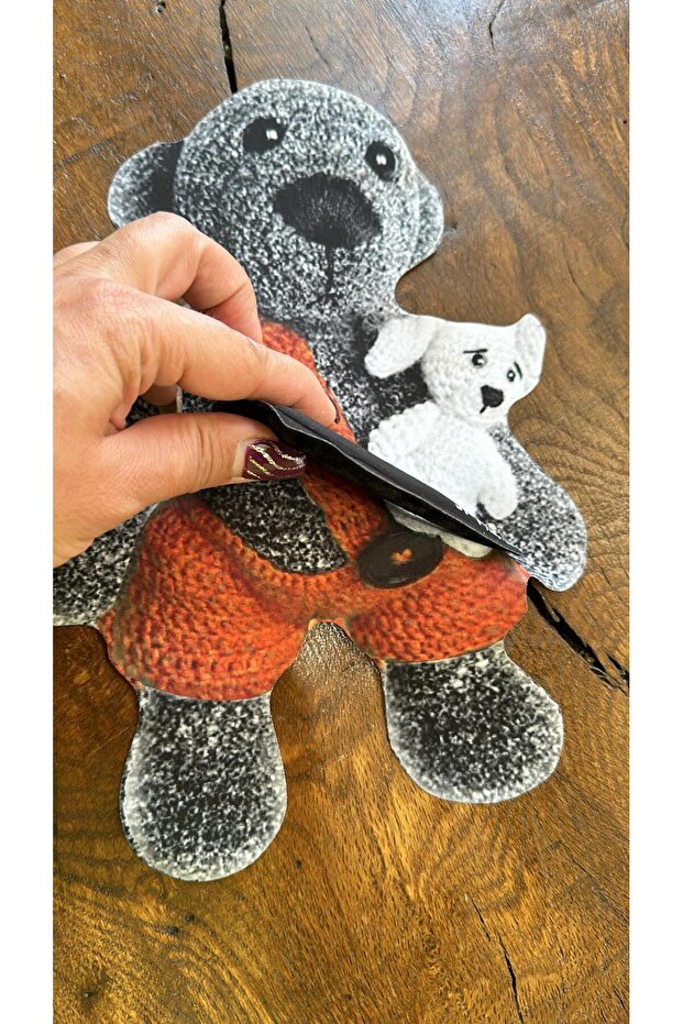 2720 CM Sponge Bag Design - Bear Embroidered Exit Applique