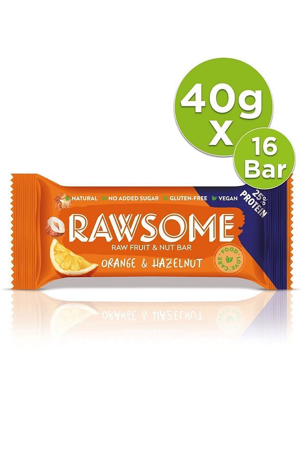 Portakal Ve Fındıklı Glutensiz Ve Vegan Yüksek Proteinli Bar 40g X 16 Adet - 2