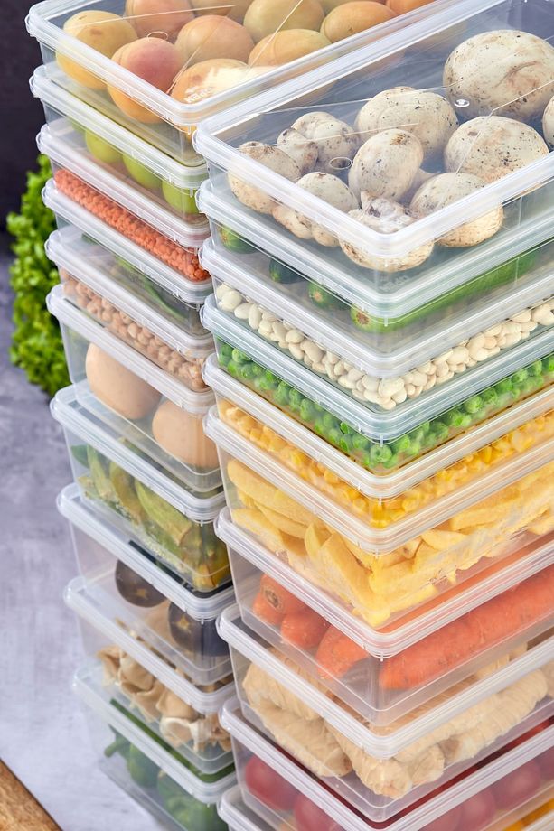 Flexy Mix 20'li Set Hava Almaz Kendinden Kapaklı Derin Dondurucu Saklama Kabı (10x 1lt - 10x 2lt) - 3