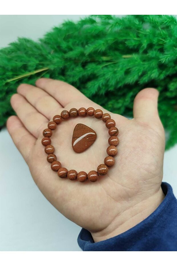 ORANGE STAR STONE NATURAL STONE BRACELET CERTIFIED STONE GIFT