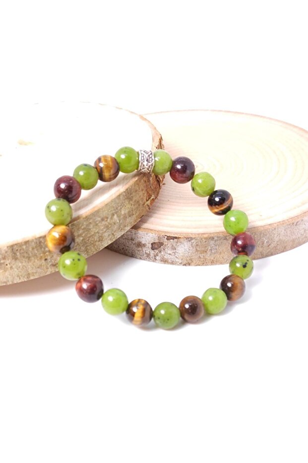 Turtle Eye Canadian Jade Bracelet 8 Mm