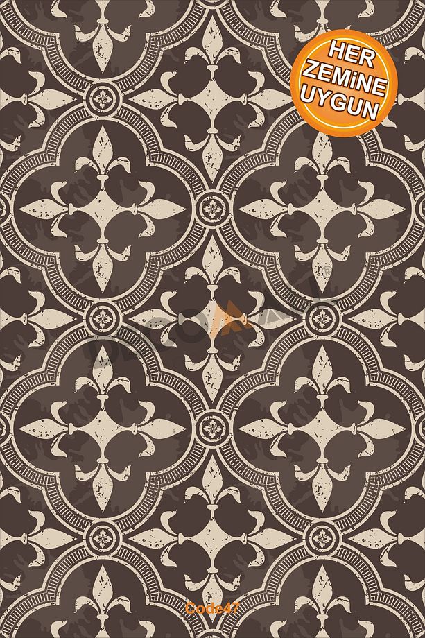 47Code YAPIŞKANLI DESENLİ FOLYO DUVAR DOLAP MUTFAK TEZGAH ARASI FOLYO KAPLAMA(50x100cm) - 1