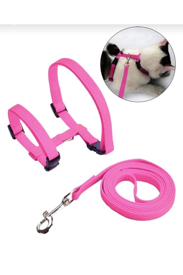 Ayarlanabilir Kedi Göğüs (bel) Tasması Pembe - 2