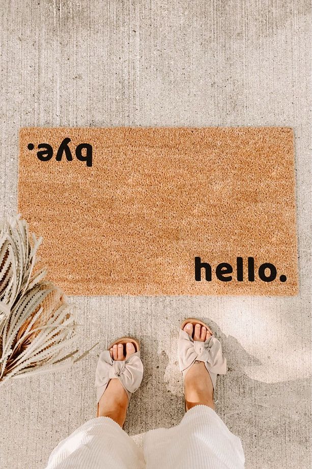 Hello Bye Kaymaz Taban Koko Kapı Paspası Apartman Giriş Paspası Dış Kapı Paspası - 1