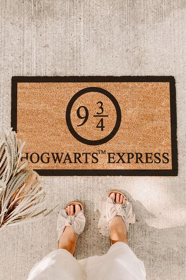 Hogwarts Express Çerçeveli Kapı Önü Paspası Harry Potter Paspas Koko Paspas Kıl Paspas Giriş Paspası - 1
