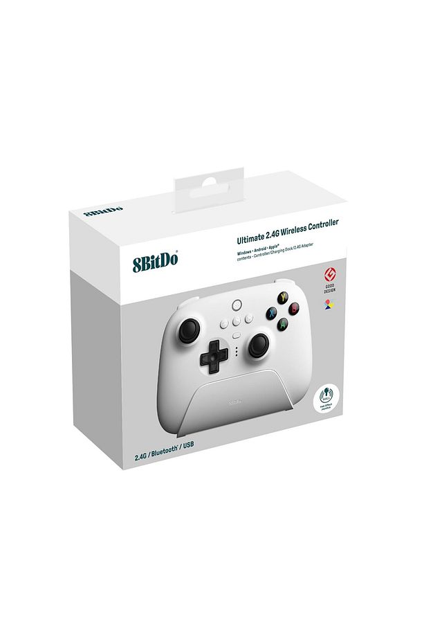 Ultimate Hall Effect 2.4G Controller ve Şarj Dock - Beyaz Windows, Android PC Ipad Uyumlu - 3