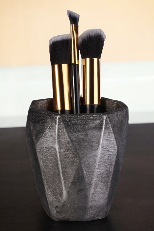 Makeup Organizer, Makeup Brush Holder, Makeup Brush Holder, Antique Silver Finish, Model 2