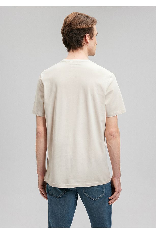 Bej Basic Tişört Regular Fit / Normal Kesim 0610251-86816 - 4