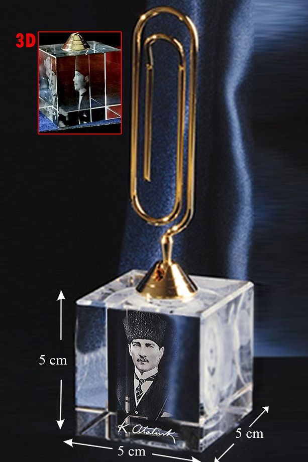 Atatürk Resimli Kristal Not Tutacağı - 1