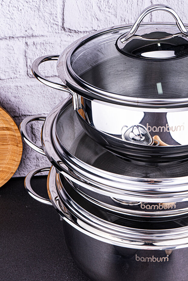 Harmony 8 Parça Çelik Tencere Seti - 4