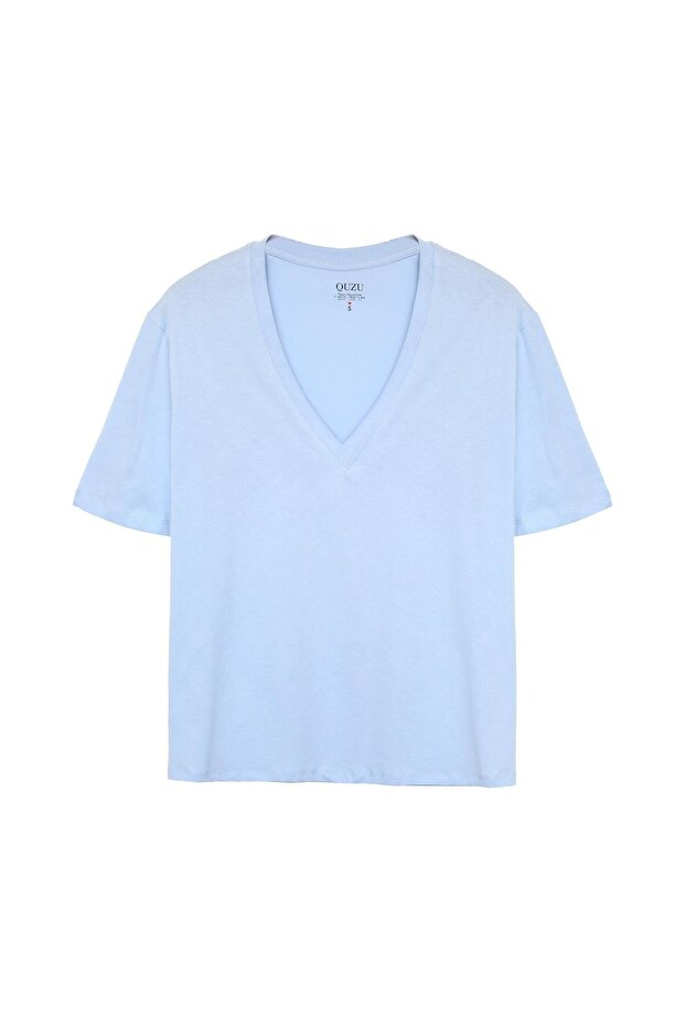 V Yaka Basic T-shirt - 1