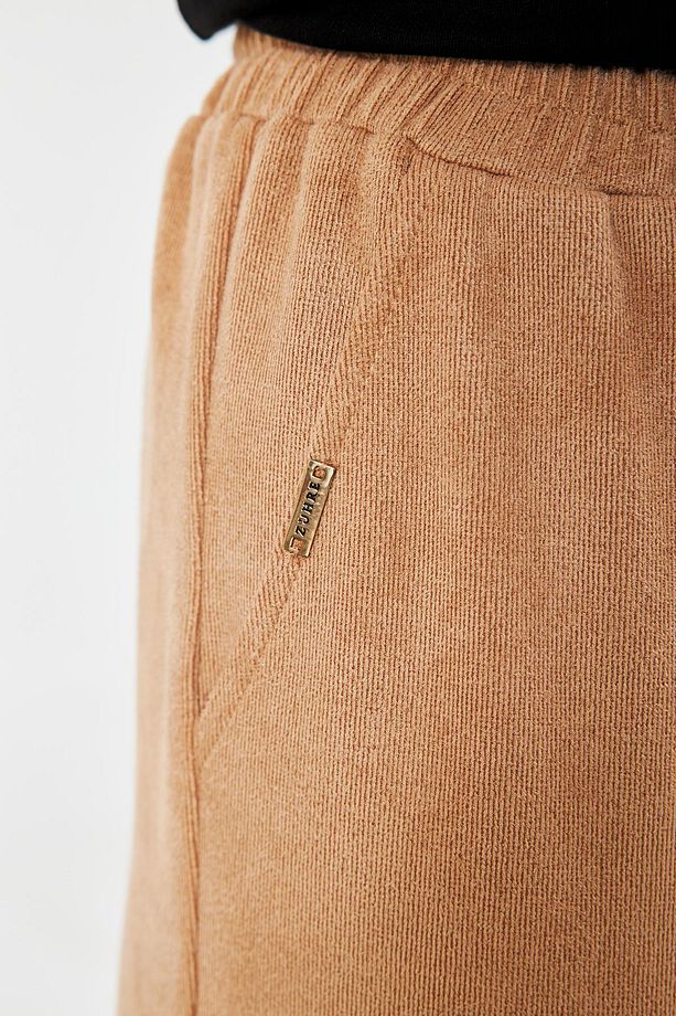 Süet Görünümlü Bej Pantolon P-0167 - 3