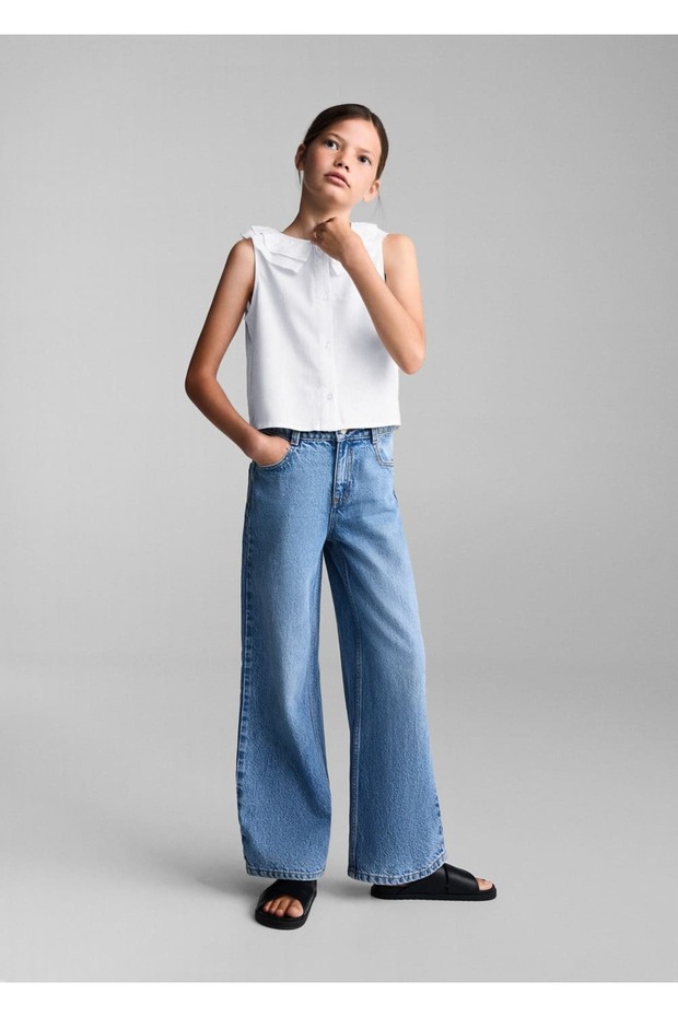 Linen Blend Button Blouse - 2