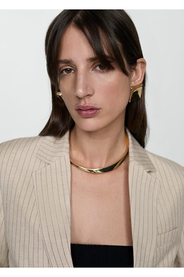 Çizgili kumaş blazer ceket - 8