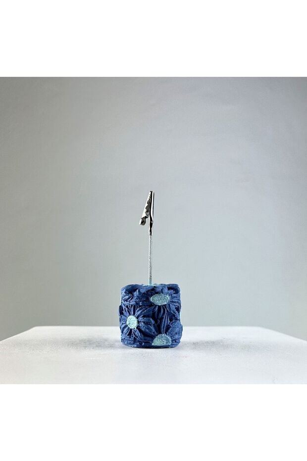 حامل ملاحظات باللون الرمادي والأزرق - 1