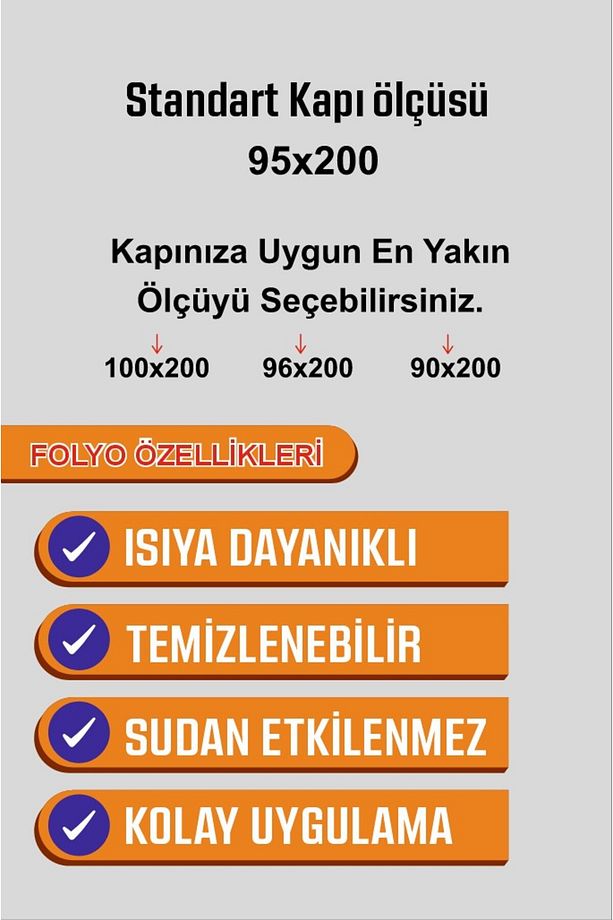 3D Baskı Kapı Yüzey Giydirme Sticer - 5