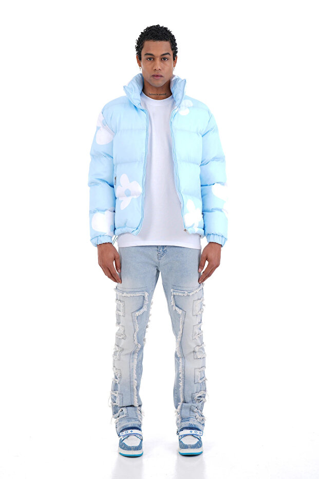 Karma Desen Şişme Mont - 2