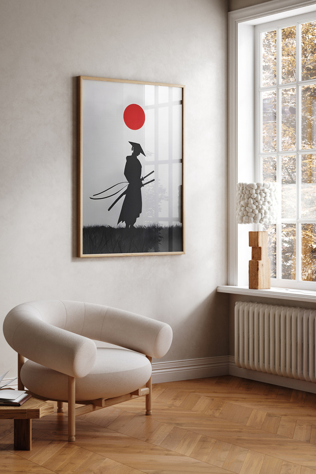 Japon Savaşçı Çerçevesiz Poster Duvar Tablosu Poster Modern Tablo Dekoratif Çerçevesiz Tablo - 2