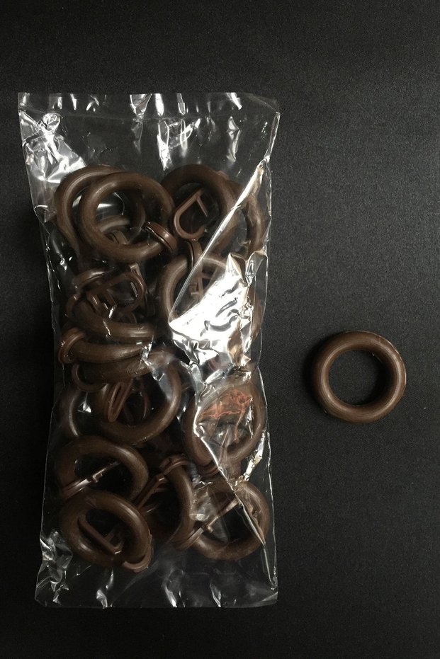 Walnut Color Miniature Curtain and Clip - 20 Pieces