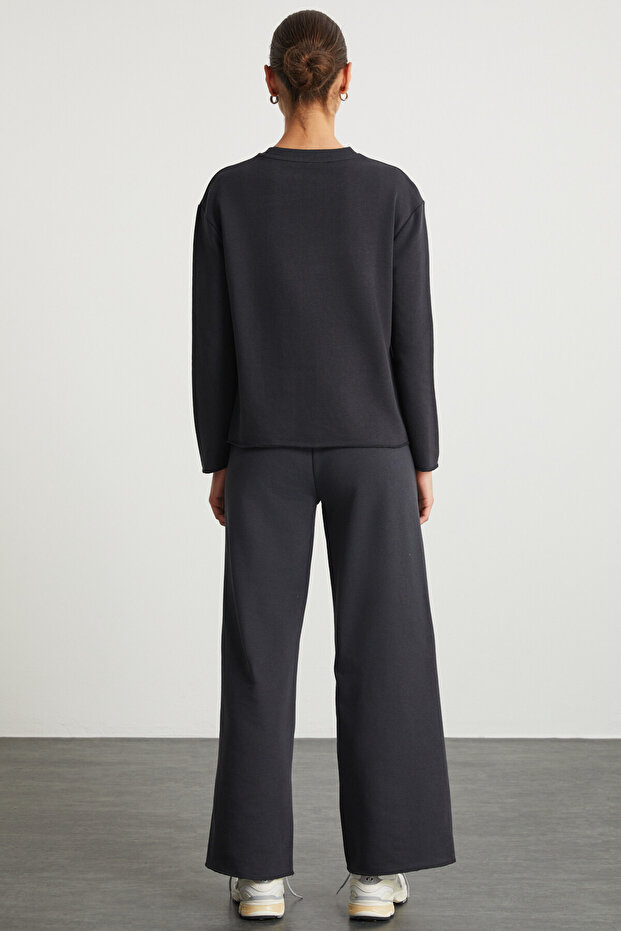 SHENA Kadın Antrasit Sweatshirt - 5