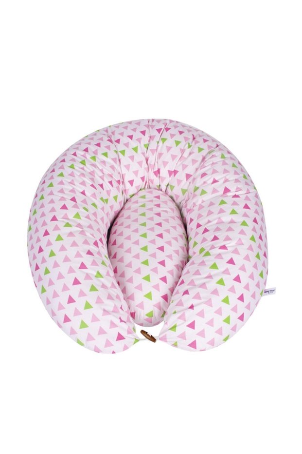 Padded Mother Baby Breastfeeding Cushion Art-579 Pink Triangle