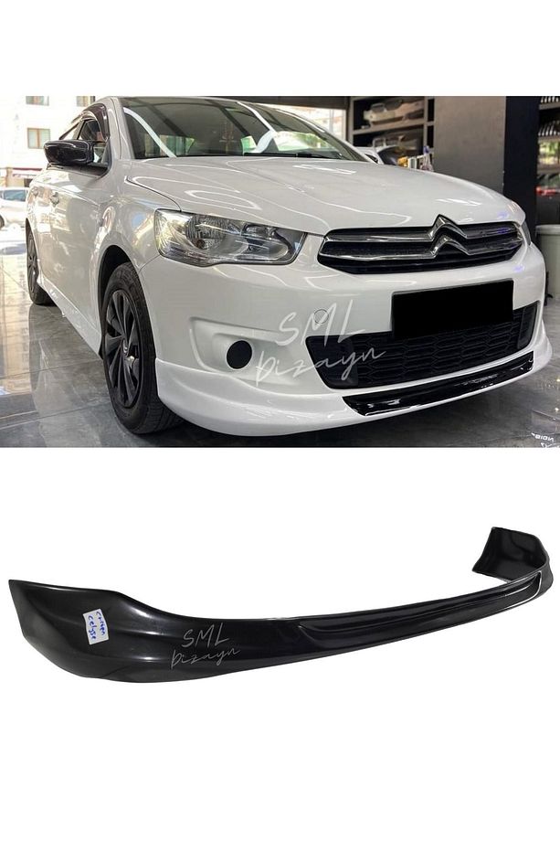 Citroen C Elysee Makyajsız Ön Ek 2013-2016 Plastik Boyasız C-elyse-elize Ön-bodykit-karlık-ek - 2