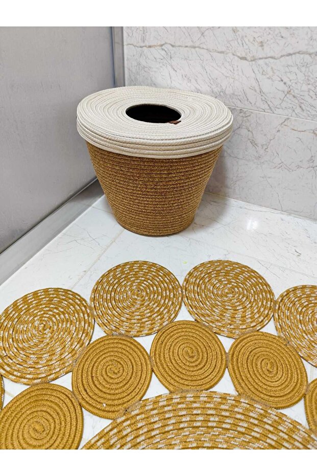 Jute, Straw, Trash Can, Kitchen Trash Can, Bathroom Trash Can, Natural, Natural, Jute Bucket, Modern Bucket