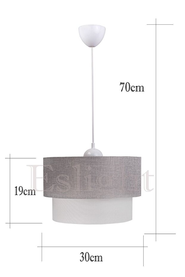 Stone Açık Gri Sarkıt Avize - 6