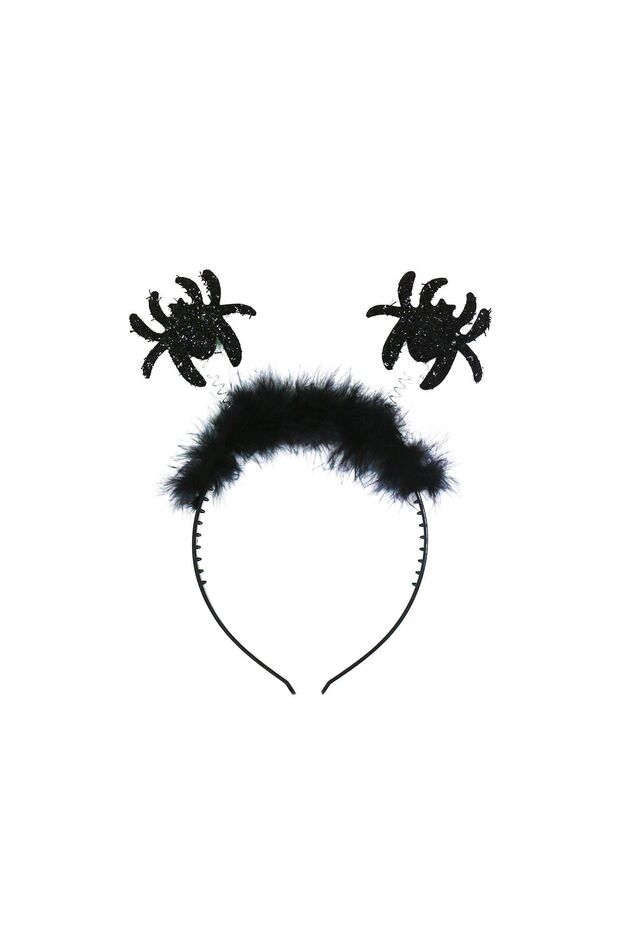 Halloween Black Spider Feather Crown