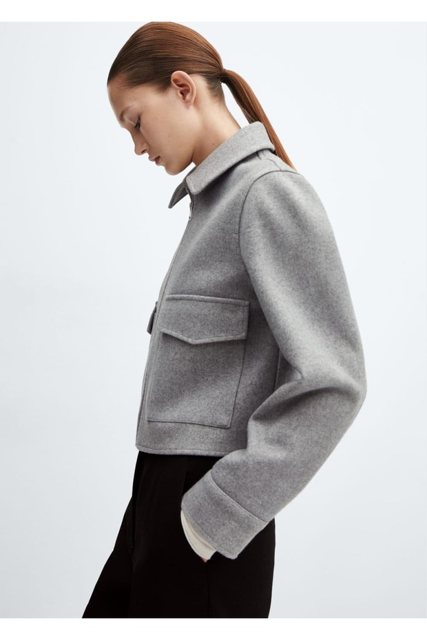 Fermuarlı cepli ceket - 1