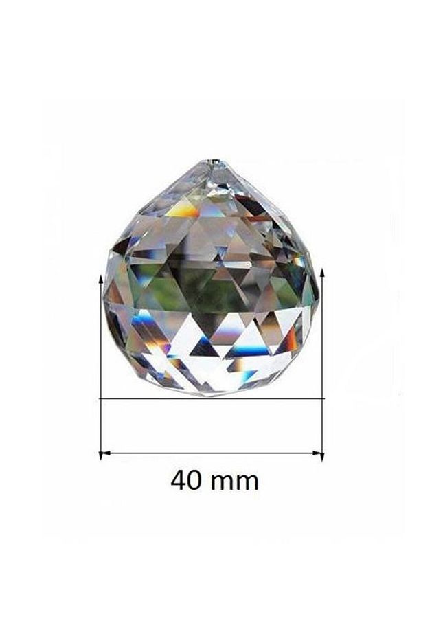 Kristal Avize Taşı ,40 Mm, Boncuk, Top Taş (5 Adet) - 2