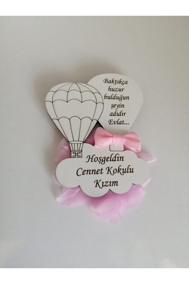 Baby Girl Magnet Gift Baby Birth Birthday Magnet White Wooden 20 Pieces