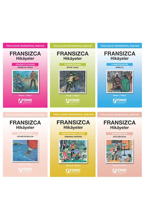 Fono Yayınları Fransızca-türkçe Hikayeler (6 Kitap Set) (derece 1-2)