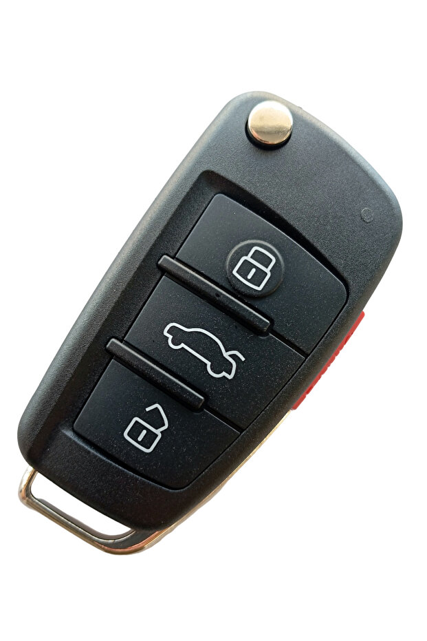 حافظة مفاتيح وجهاز تحكم عن بعد موديل Audi A1-A6 - 3+1 زر الذعر، سلسلة مفاتيح تلقائية